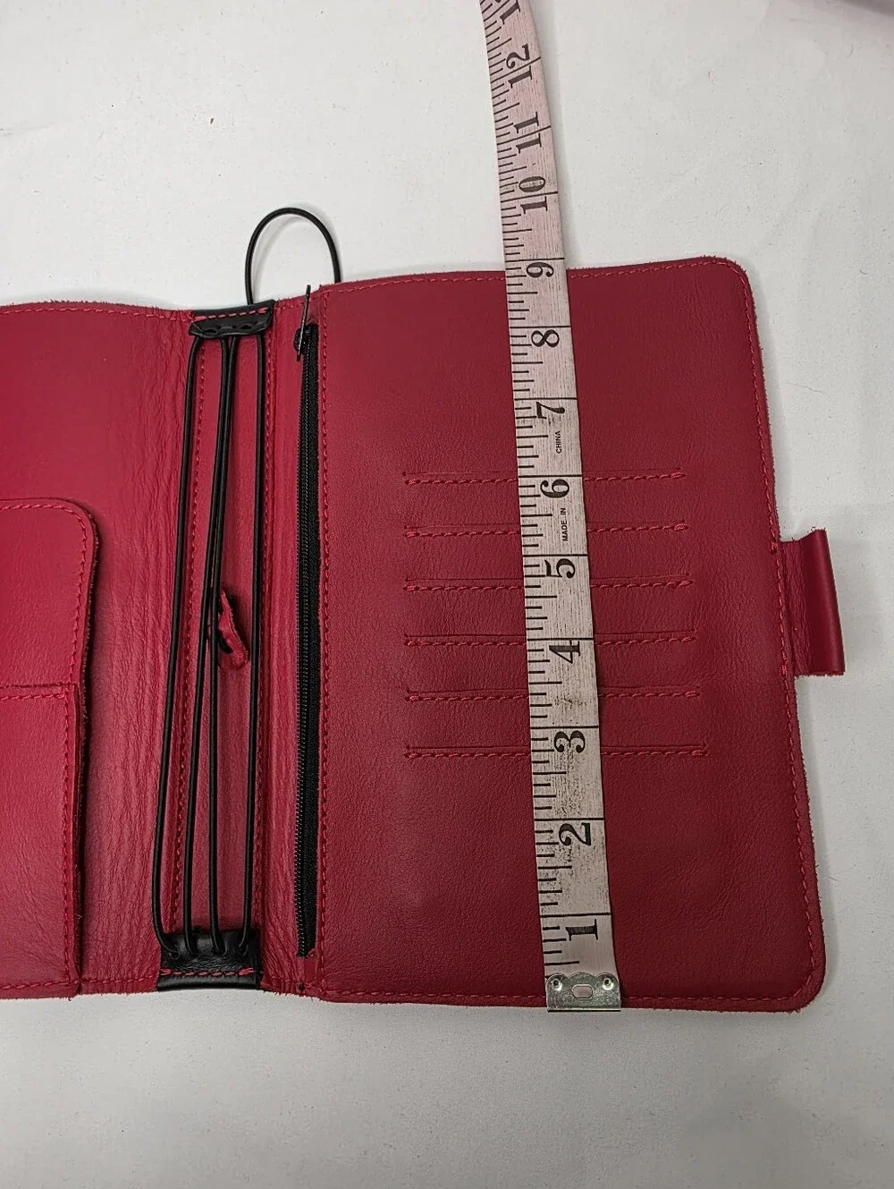 Planner Perfect Leather Travelers Notebook Cover Black & Red